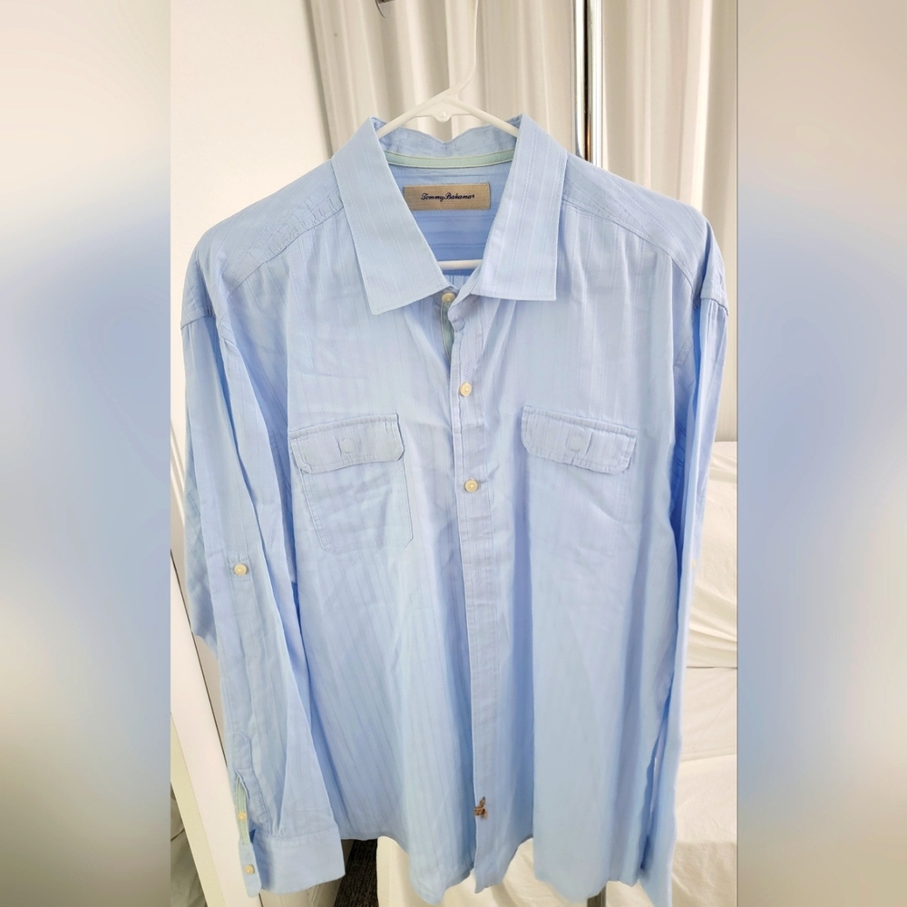 Tommy Bahama Blue Lightweight Casual Shirt
